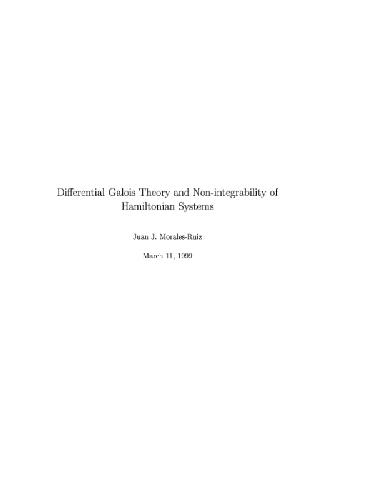 Differential Galois Theory and Non-integrability of Hamiltonian Systems (draft)