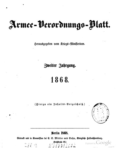 Armee-Verordnungs-Blatt