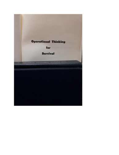 Operational Thinking for Survival
