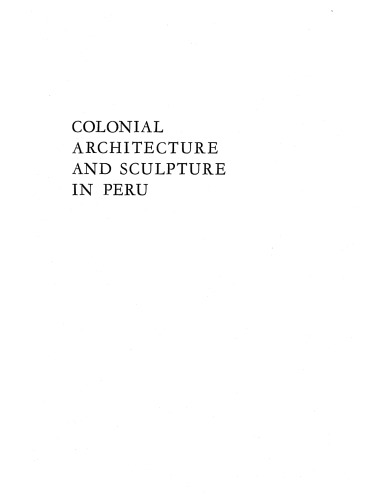 Colonial architecture and sculpture in Peru
