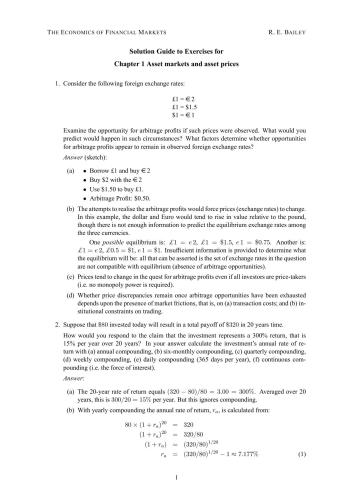 The Economics of Financial Markets