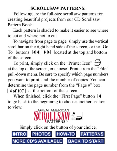 Great American Scrollsaw Patterns Volume 1