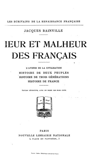 Heur et malheur des Français