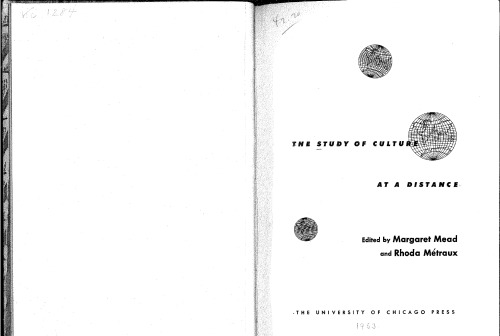 The Study of Culture at a Distance