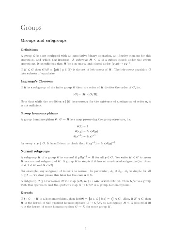 Groups