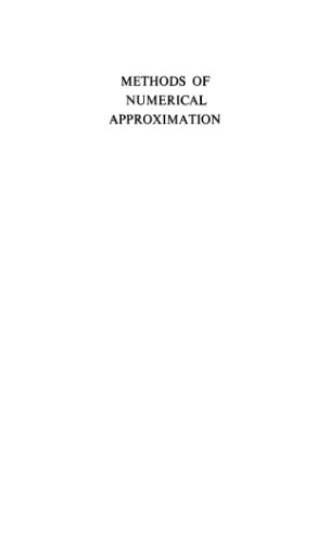 Methods of numerical approximation