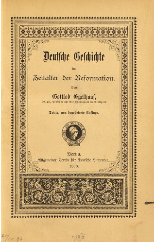 Deutsche Geschichte im Zeitalter der Reformation