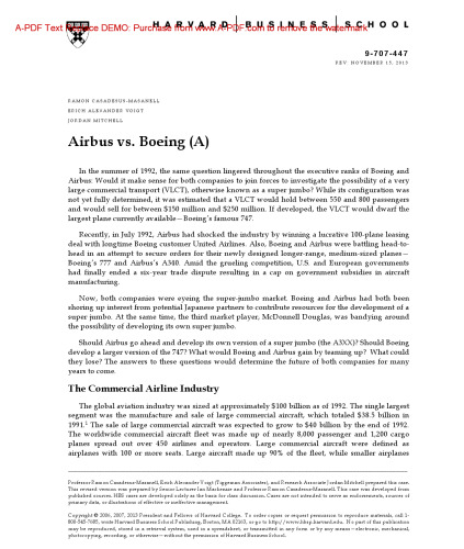 Airbus vs. Boeing (A)