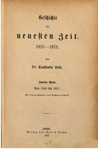 Von 1848 bis 1871