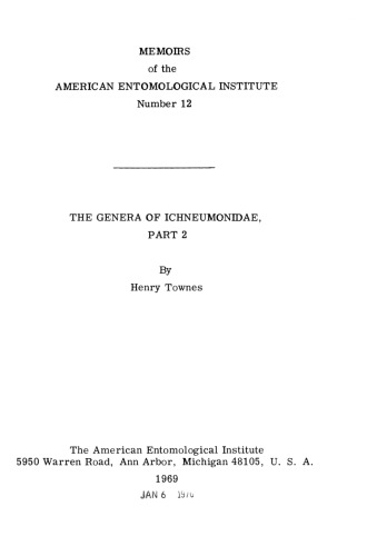 The Genera of Ichneumonidae