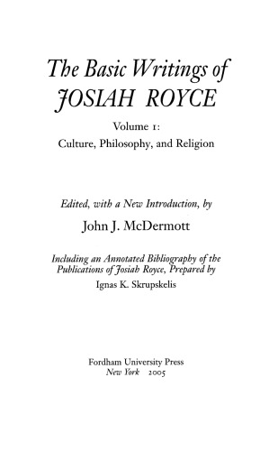 Basic Writings - Volume 1 - Culture, Philosophy, and Religion