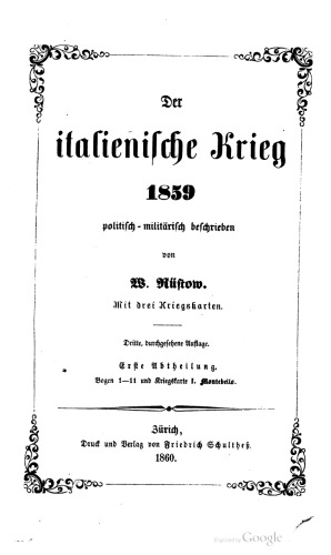 Der italienische Krieg 1859