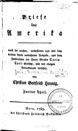 Briefe über Amerika