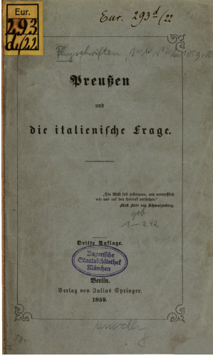Preußen und die italienische Frage