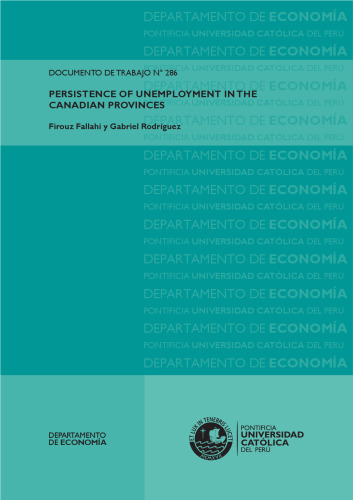 PERSISTENCE OF UNEMPLOYMENT IN THE CANADIAN PROVINCES