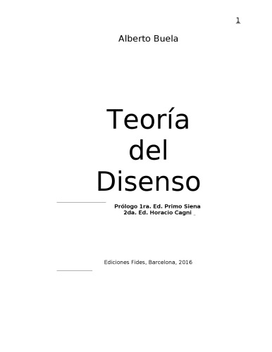 Teoría del Disenso