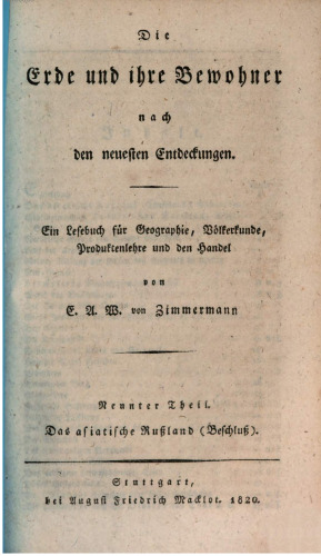 Das asiatische Rußland (Beschluß)