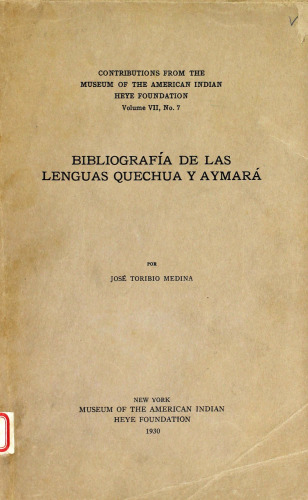 Bibliografía de las lenguas quechua y aymará