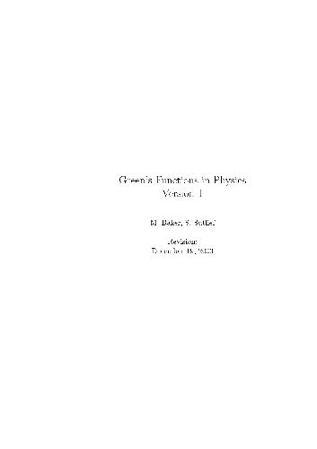 Green's functions in physics