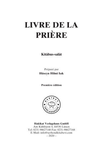LIVRE DE LA PRIÈRE