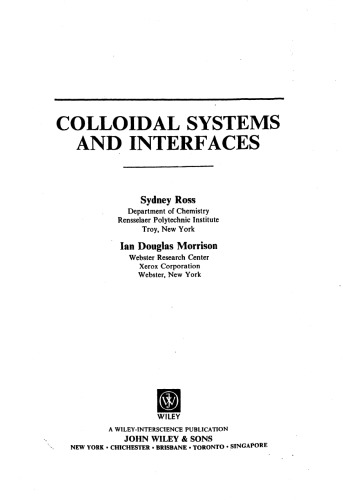 Colloidal systems and interfaces