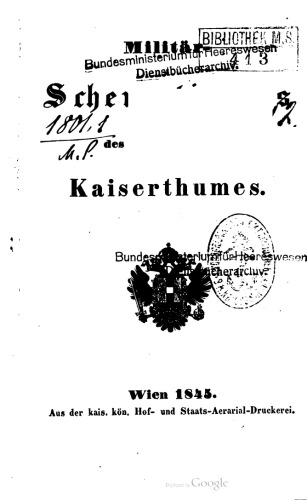 Militär-Schematismus des österreichischen Kaisertums