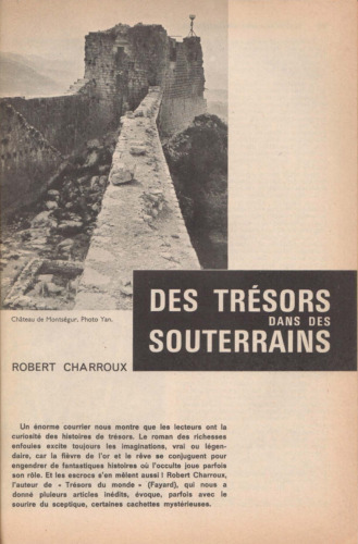 Des trésors dans des souterrains