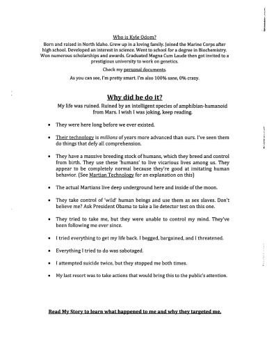 Kyle Odom Manifesto