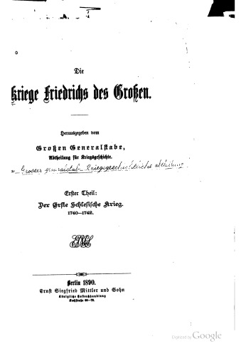 Die Besetzung Schlesiens und die Schlacht bei Mollwitz