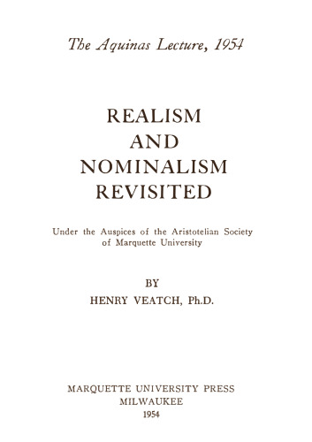 Realism and Nominalism Revisited
