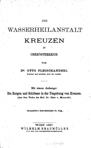 Die Wasserheilanstalt Kreuzen in Oberösterreich