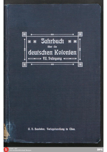 Jahrbuch über die deutschen Kolonien