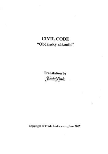 Civil Code of the Czech Republic