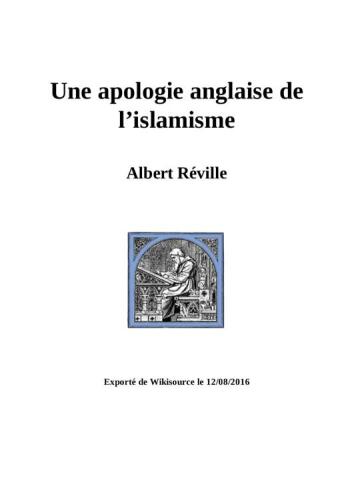 Une apologie anglaise de l’islamisme
