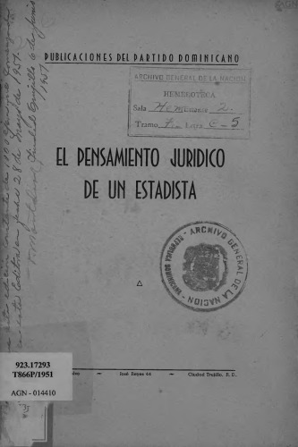 El pensamiento jurídico de un estadista