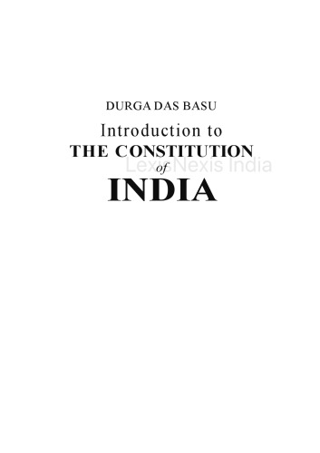 Introduction to the constitution of india