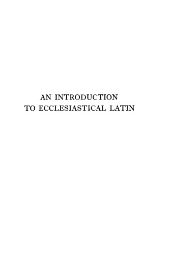 An Introduction to Ecclesiastical Latin