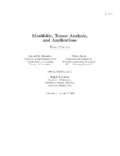 Manifolds Tensor analysis and Applications