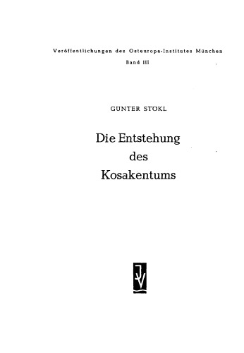 Die Entstehung des Kosakentums