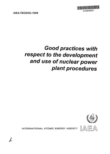 Development and Use of Nuclear Powerplant Procedures (IAEA TECDOC-1058)
