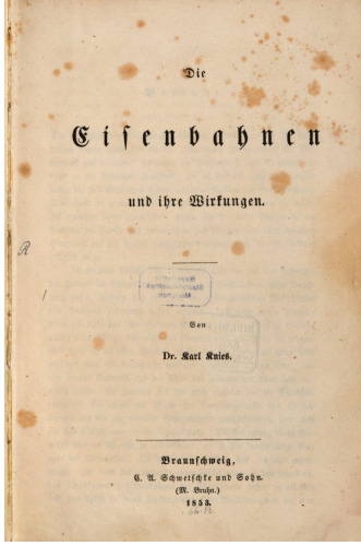 Die Eisenbahnen und ihre Wirkung