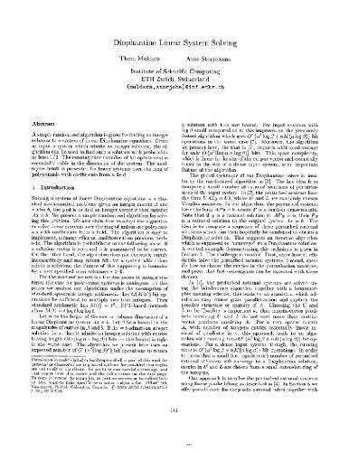 Solving linear diophantine systems
