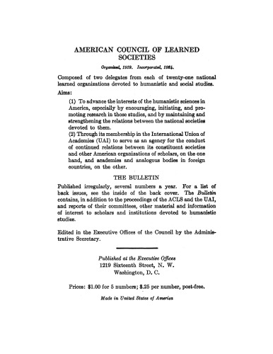 Interdisciplinary aspects of Negro studies: proceedings of a Conference on Negro studies, held at Howard University, Washington, D.C., Mar. 29-30, 1940