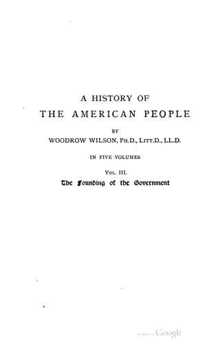 A history of the American people. In five volumes