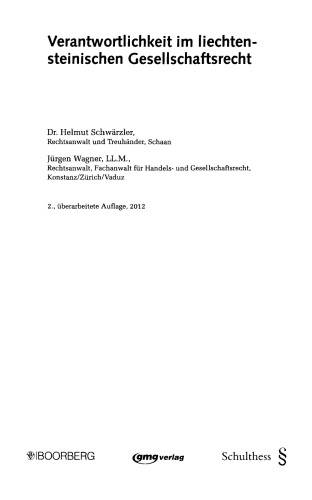 Verantwortlichkeit im liechtensteinischen Gesellschaftsrecht