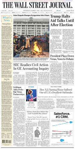 Wall Street Journal Wall Street Journal Wednesday October 7, 2020 7890863141