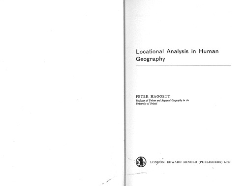 Locational Analysis in Human Geography