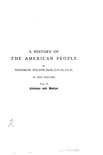 A history of the American people. In five volumes