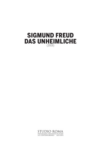 Das Unheimliche