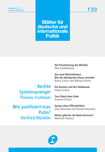 Die Blätter für deutsche und internationale Politik [1 / 20, 1 ed.]